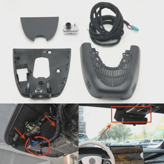 Car Vehicle-mounted Dash Cam Shield ADAS GPS Camera Road Recorder Wire Dust Cover Plate Assembly Fo