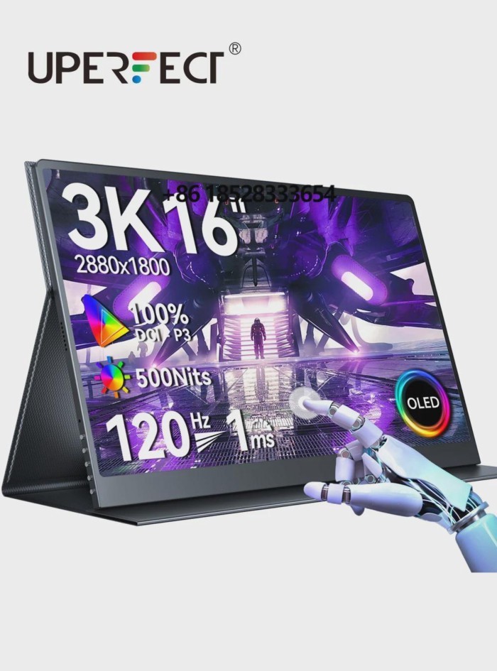 UPERFECT UColor O2 OLED Touch Display 3K 2880x1800 120Hz 1MS Portable Gaming Touchscreen  For Lapto