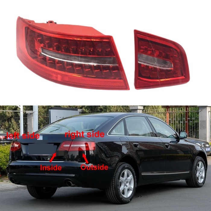 For Audi A6 A6L C6 2009 2010 2011 Replacement Tail Lamp Taillights Assembly Combination Bulb Brake
