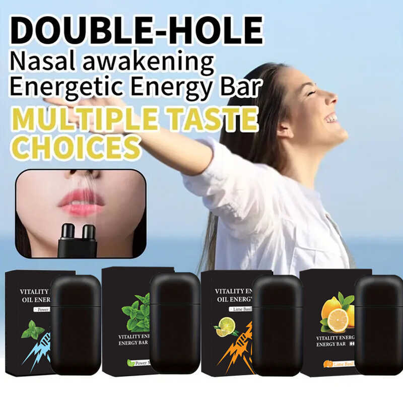 Energy Bar Double Hole Flip Nasal Energy Bar Cooling Bar Anti-Sickness รถดูดจมูก Cooling Oil