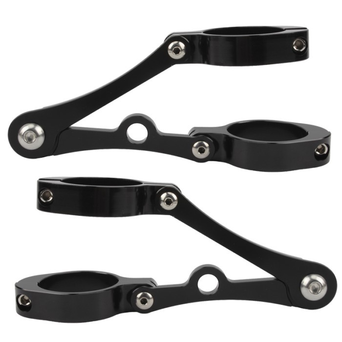 Powermotor Universal 39-41mm CNC Motorcycle Headlight Bracket Fork Tube For Harley Cafe Racer Mount