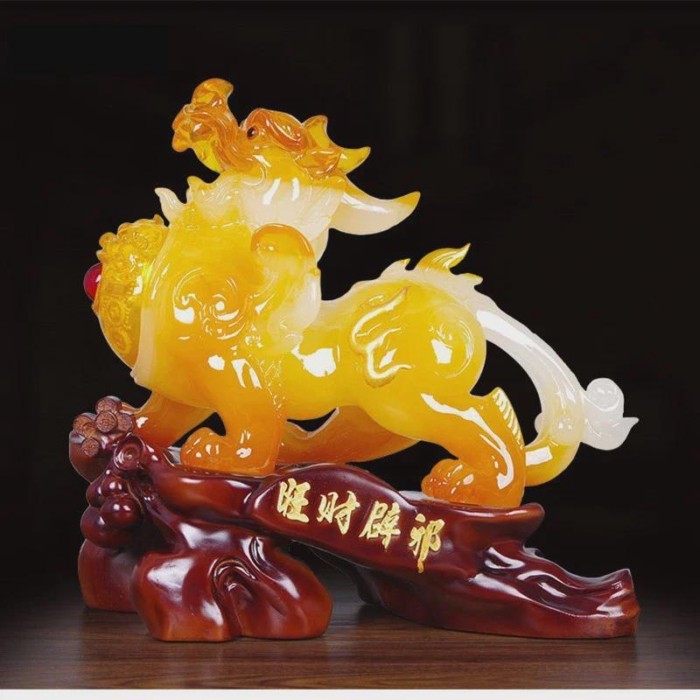Feng shui Resin Animal Lucky Fortune Ornaments Living Room Wine Cabinet Decorations