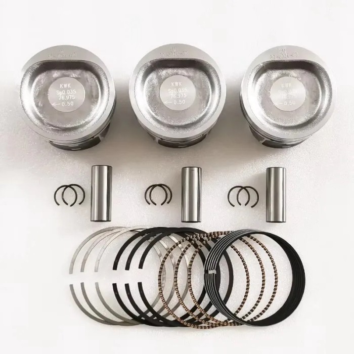 3PCS 03D107065C 03D107065D 03D107065E 03D107065F Piston for VW Polo 9N Skoda Fabia Seat Ibiza 1.2TS