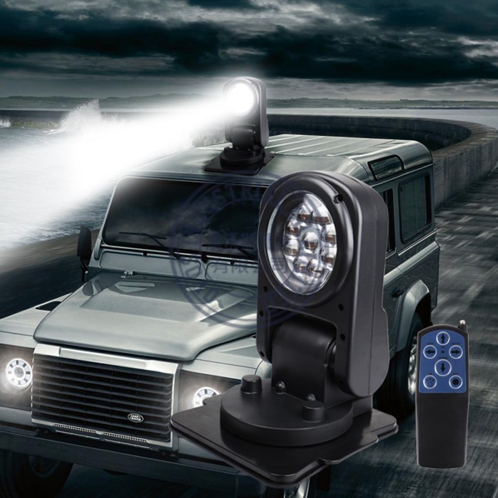 OVOVS LED Marine Remote Control Searchlight Spotlight 45w 360 Degree Boats Cars Auto Led Search Lig