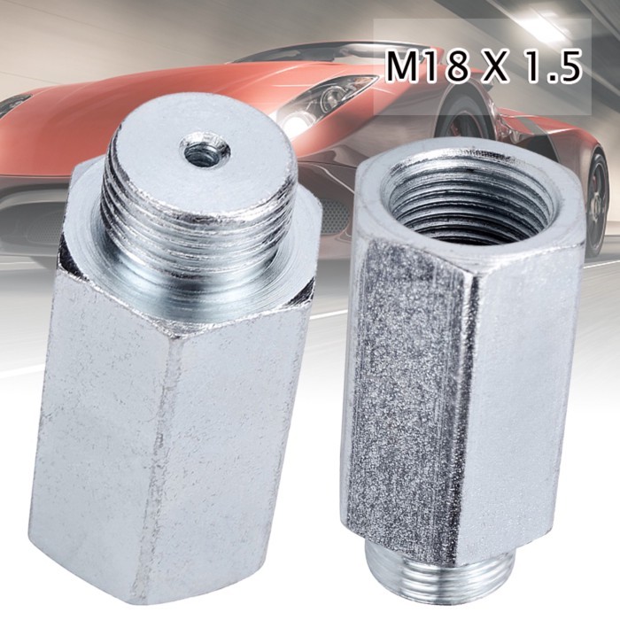 1PCS Stainless Steel M18x1.5 Lambda O2 Oxygen Sensor Extender Spacer for Decat Hydrogen Lambda O2 E