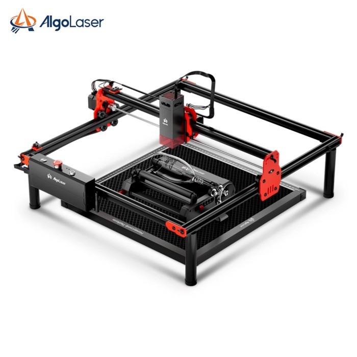 AlgoLaser Laser Engraver DIY KIT 5W 10W with Rotary Roller Raiser Feets Laser Engraver Attachment C