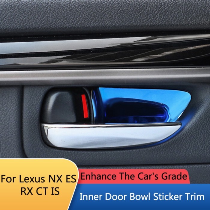 QHCP Stainless Steel Car Inner Door Bowl Sticker Trim Interior Moulding Cover Accessories For Lexus