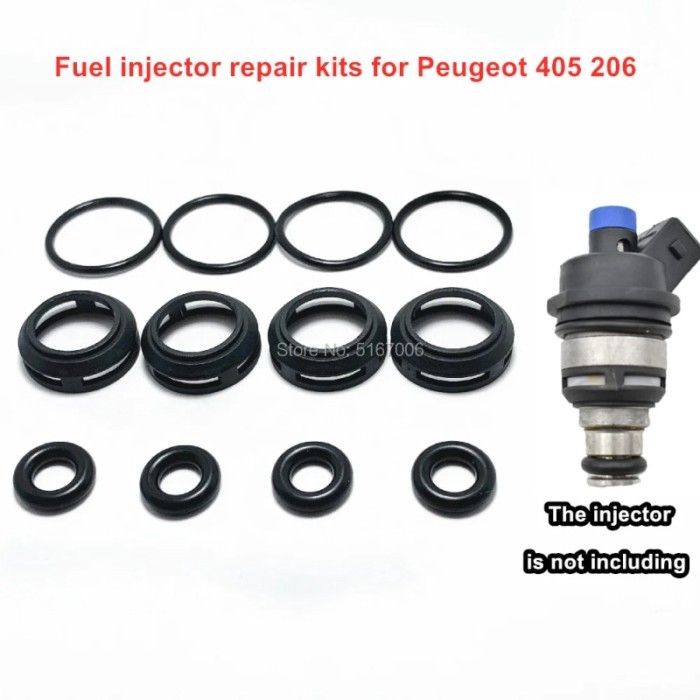 4Sets Fuel Injector Repair Service Kit for Auto Part  D2159MA for Peugeot 405 206 PUNTA AZUL PG405
