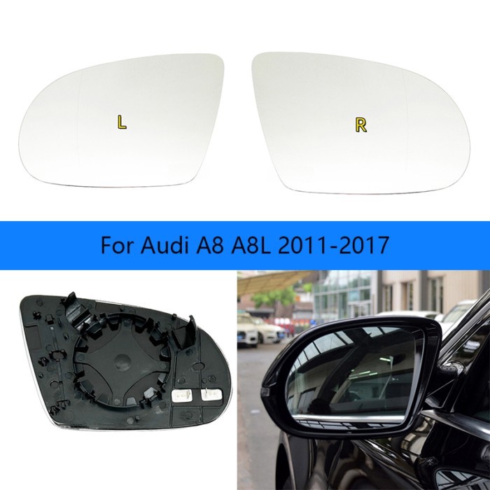 Car Mirrors For Audi A8 A8L 11-17 lens rearview mirror  surface electric heating glass OEM:4H0 857
