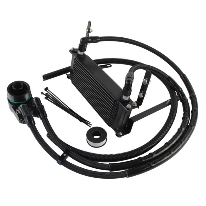 Aluminum 14 Row AN8 Engine Oil Cooler Kit For VW VAG Golf MK7 2.0T EA888 Gen3 Cooling Filter Sandwi