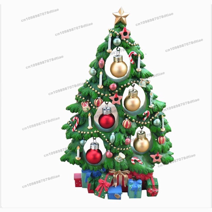 Rural Pastoral Hand-painted Hanging Bells Christmas Tree Resin Ornament Christmas Scene Ornament Gi