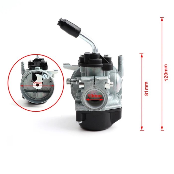 Motorcycle 37 49 50 80 cc 2 Stroke Water cooled Carb Carburetor With Intake pipe Air Filter For Min