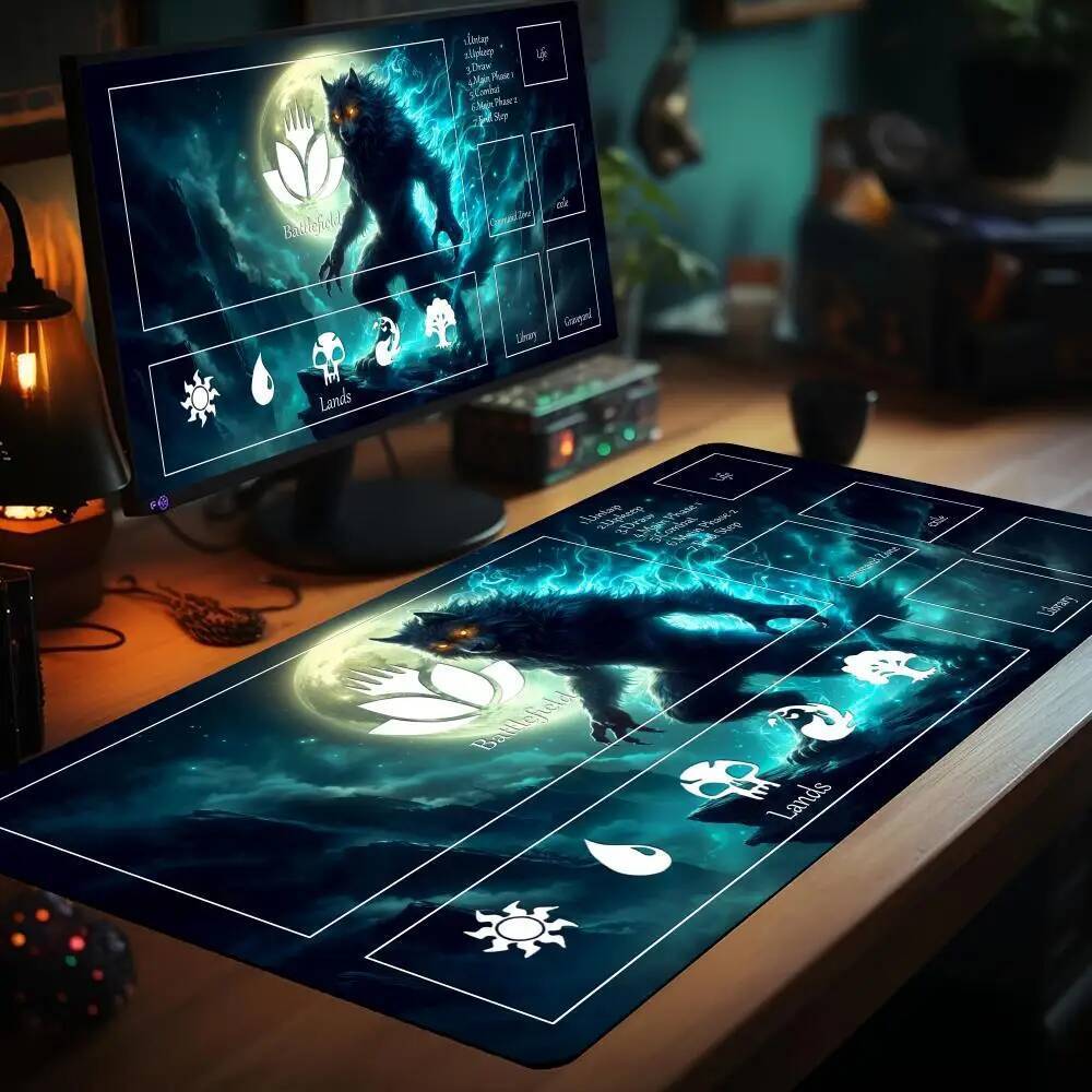 8 สไตล์ Magic Trade Card battle gaming mat playmat ดุร้าย Wolf king ออกแบบอะนิเมะแผ่นรองเมาส์ยาง ant