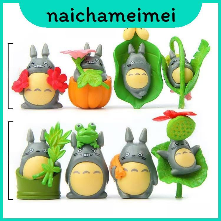 ชุดตกแต่ง Pvc Totoro พร้อมภูมิทัศน์ไมโครที่สร้างสรรค์สําหรับแสดงและเล่น