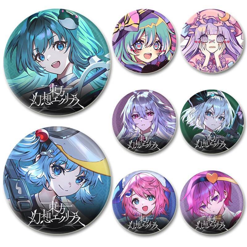 Touhou โครงการป้าย Ksuzu Motoori Sannyo Komakusa Kasen Ibaraki เกมรูปเข็มกลัด Pins สําหรับเสื้อผ้ากร