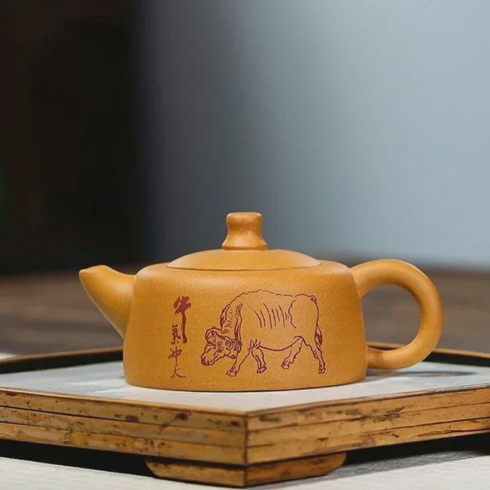 Yixing Purple Clay Teapot Handmade Ball Hole Filter Xishi Tea Pot Raw Ore Dahongpao Kettle Zisha Te