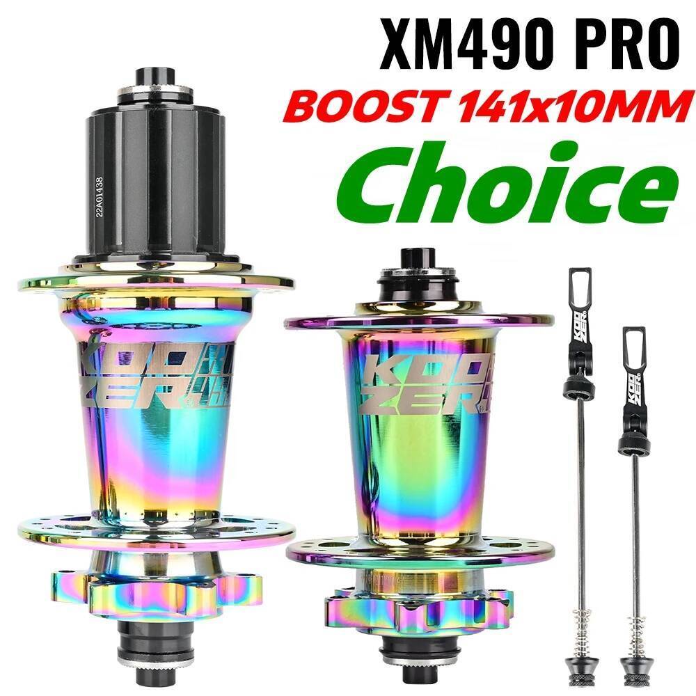 ดุมจักรยาน 141*10 มม.QR KOOZER XM490 Pro BOOST 72 คลิก 4 แบริ่งจักรยานเสือภูเขา hub 28/32 หลุม HG MS