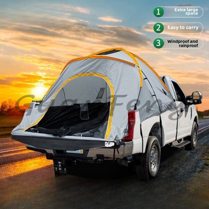 Outdoor rear tent pickup truck side tent car wild camping car roof double