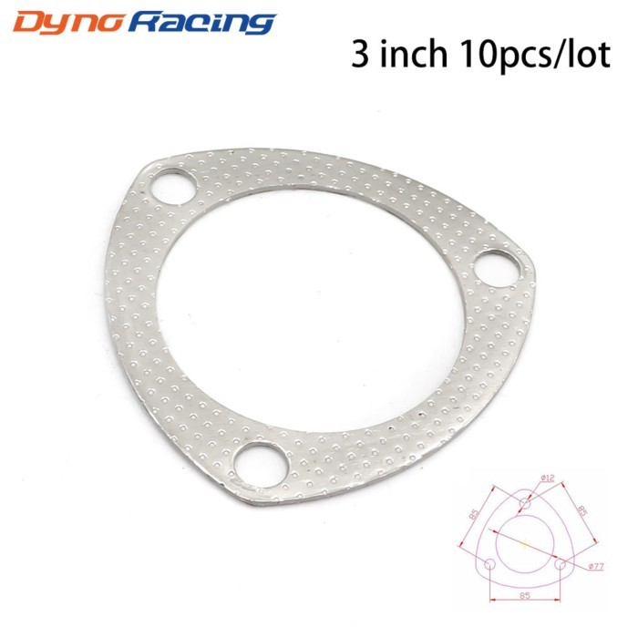10pcs/lot 3'' inch 77mm Exhaust Pipe Gasket To Muffler Gasket Exhaust Gasket BX100718-3