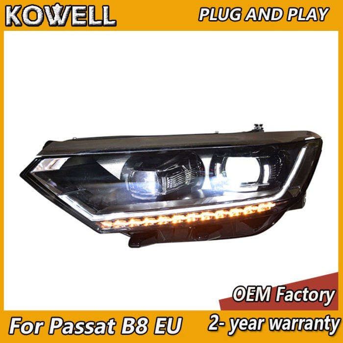 For VW Passat B8 Headlights 2016 2017 2018 2019 Passat B8 Head Light EU Version Volkswagen DRL Turn