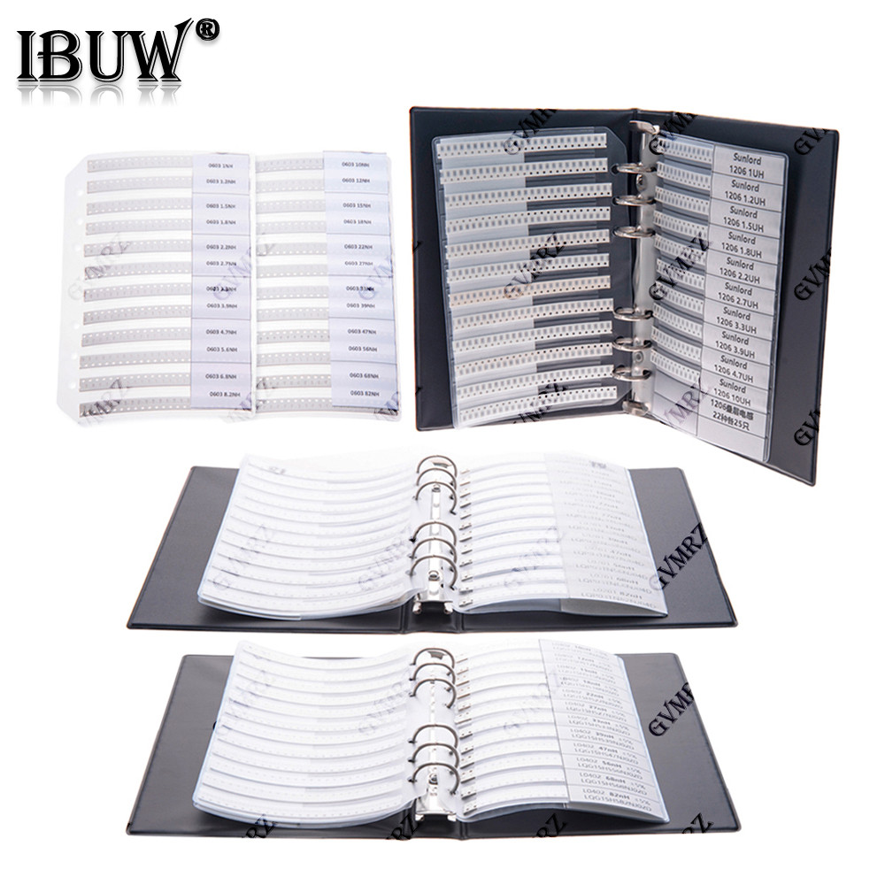 22/38/42/44/52ค่า 0402 0603 0805 1206 Multilayer เซรามิค Inductor Stackup Inductor SMD ตัวอย่างหนังส