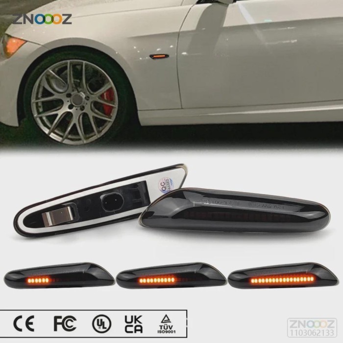 2pcs for BMW Led Dynamic Side Marker Turn Signal Light Sequential Blinker Light for E90 E91 E92 E93