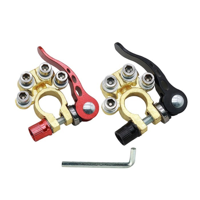 1 Pair 12V 24V Car Battery Terminal Connectors Auto Top Post Battery Terminals Wire Cable Clamp Ter