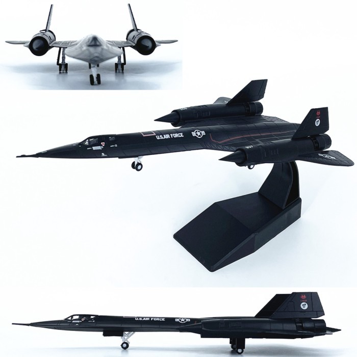 คลังสินค้าพร้อม 1: 144 American SR-71 Blackbird Reconnaissance Aircraft Supersonic Aircraft Model Al