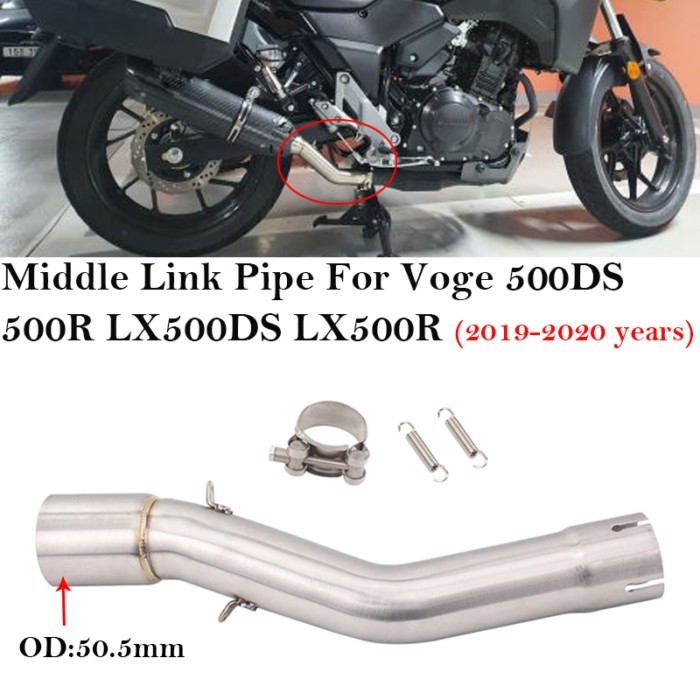 For Voge 500DS 500R LX500DS LX500R 2019 2020 Motorcycle Exhaust Escape System Modify Middle Link Pi