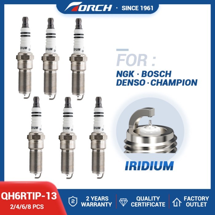 2-8PCS Iridium Platinum Spark Plug TORCH QH6RTIP-13 Replace for Candle FORD 1M5O-12405-CA  AYFS-092