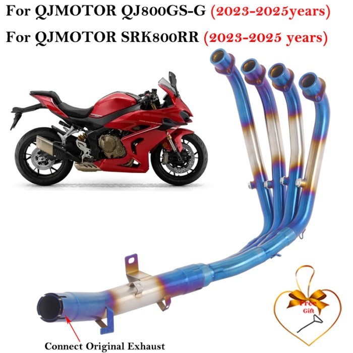 For QJMOTOR QJ800GS-G QJ 800 GS-G SRK800RR 2023-2025 Motorcycle Exhaust Escape Modified Front Link
