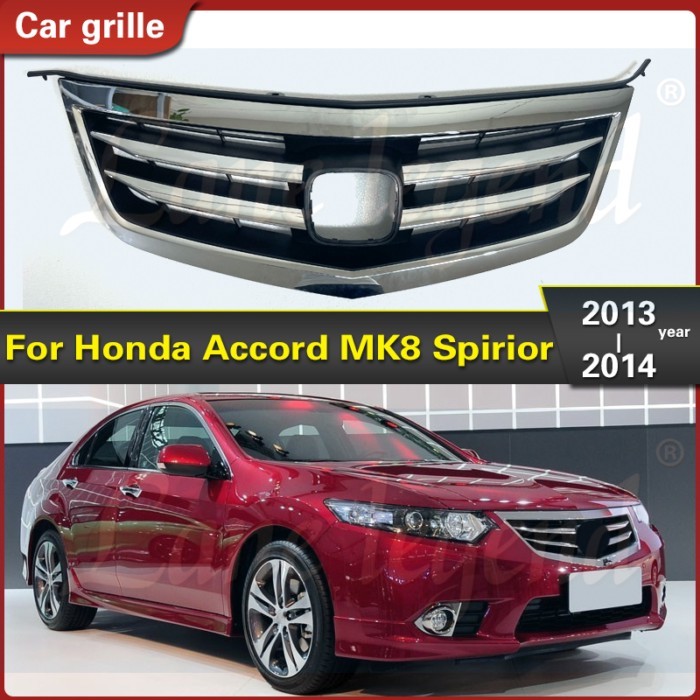 Car Front Racing Grill For Honda Accord MK8 Spirior 2009-2014 Perfect Match Front CAR Grills Racing