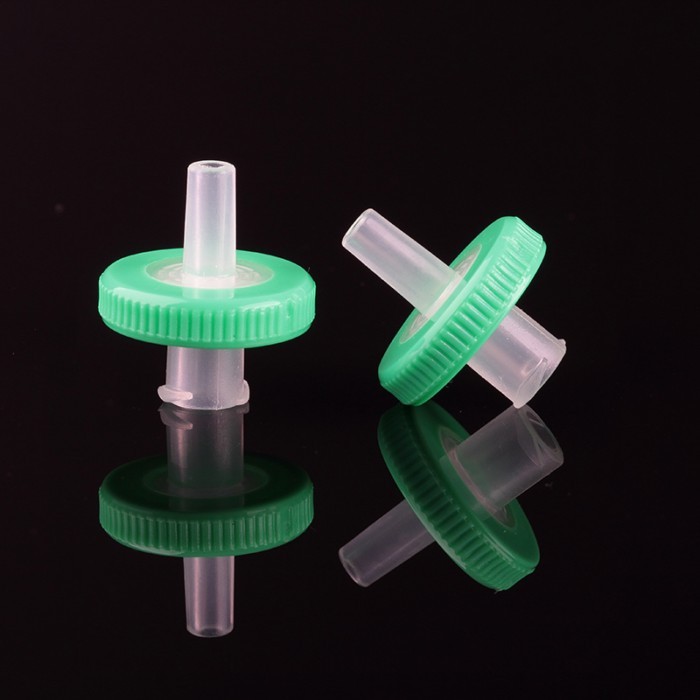 IKEME 100 Pcs 13mm 0.22um Green Nylon Syringe Filters Organic Lab Syringe Filter