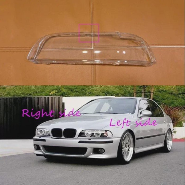 For BMW 5 Series E39 1995 96 97 98 99 00 01 02 2003 Replacement Car Headlamp Lens Headlight Shell C