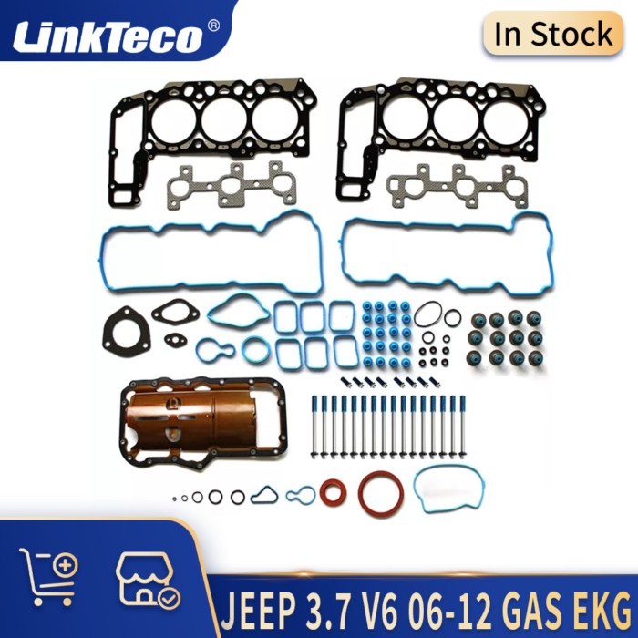 Engine Parts Full Gasket Set Kit & Bolt Fit 3.7 L V6 GAS SOHC EKG 6G83 05-12 For JEEP GRAND CHEROKE