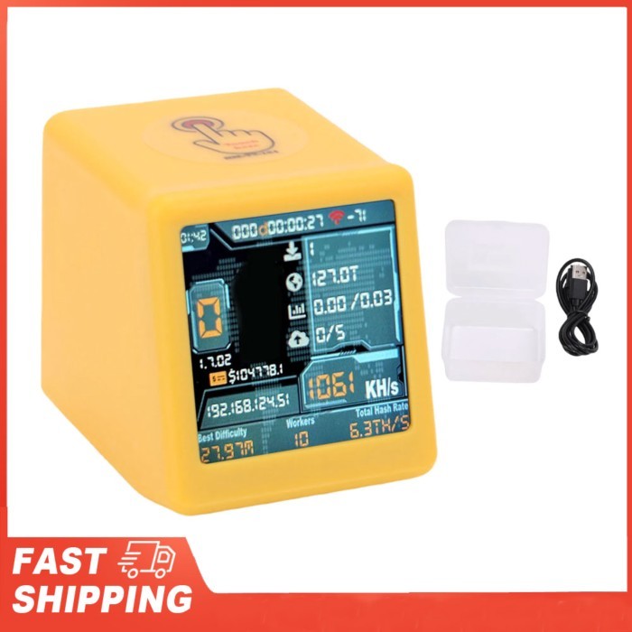 1.54 Inch Smart Display Cryptocurrency Mining Machine Solo Lottery Miner WiFi Bluetooth 1060 KH/s H