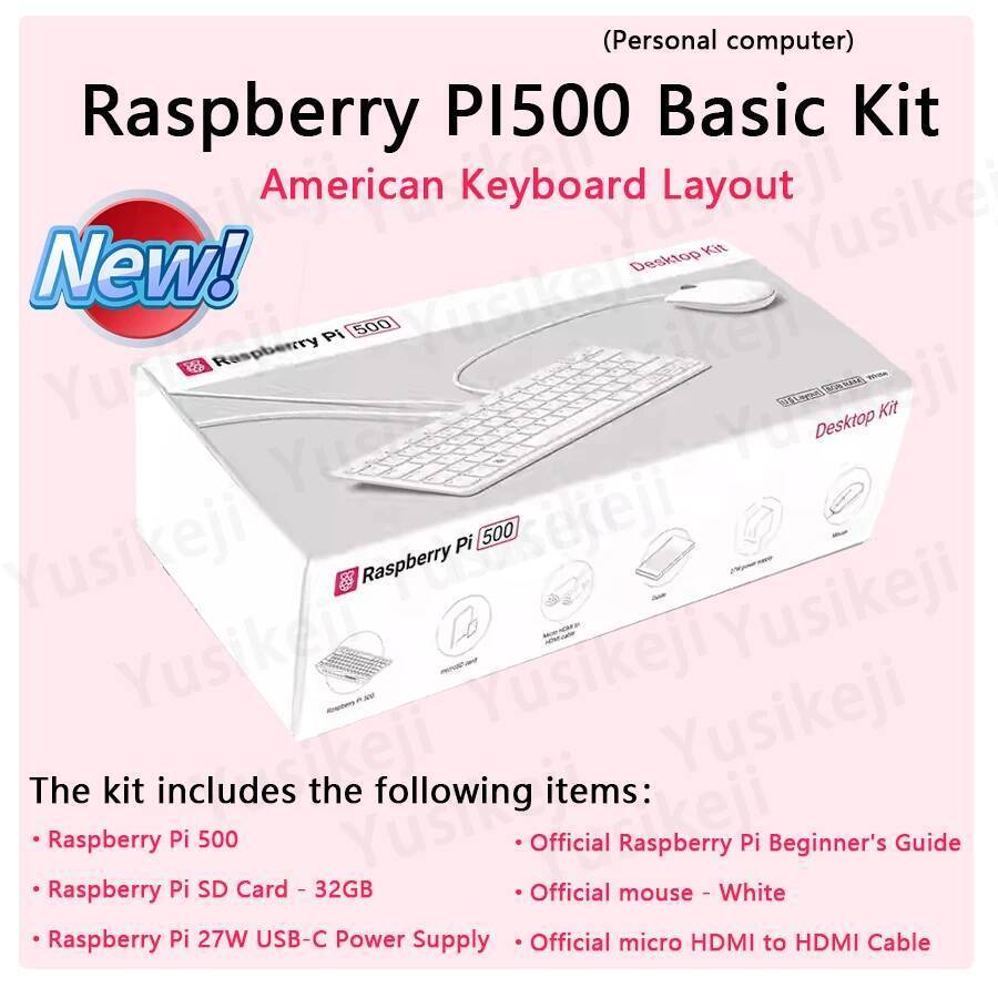 คีย์บอร์ด Raspberry Pi 500 , BCM2712, Bluetooth (kit:Pi500 คีย์บอร์ด + เมาส์ + สาย HDMI + พาวเวอร์ซั
