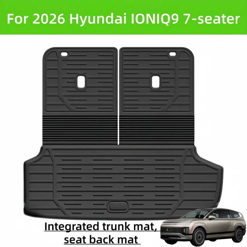 สําหรับ 2026 Hyudai IONIQ9 TPE 5D รถกันน้ําด้านหลัง Trunk Mat