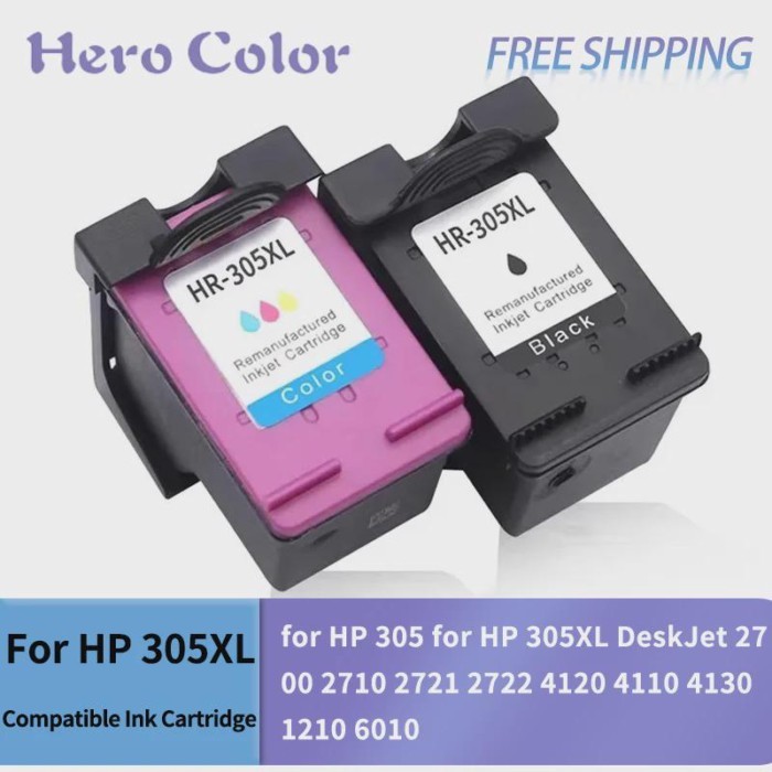 Compatible Remanufactured For HP 305 XL 305XL Ink Cartridges For HP Deskjet Series 2700 2710 2721 2