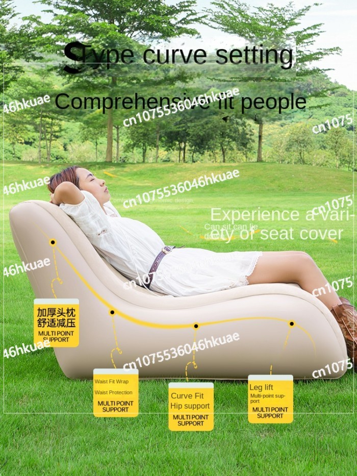 Home Inflatable Sofa for Lazy Rest Outdoor Portable Inflatable Camping Chair