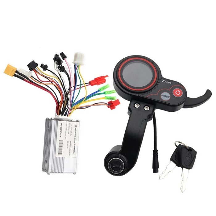 48V Controller+ZQ-100 Mileage Meter With Key Speed Adjustable Electric Scooter Meter Replacement Pa