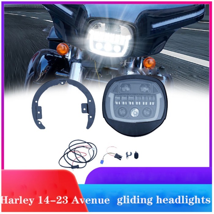 Modified Motorcycle Headlights for Harley Avenue Glide 14-23 LED Modified Headlights