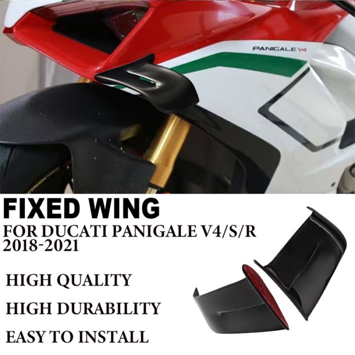 Suitable for Ducati Panigale V4 V4S V4R 2018-2021 Motorcycle Fixed Wing Spoiler Aerodynamic Wing Si