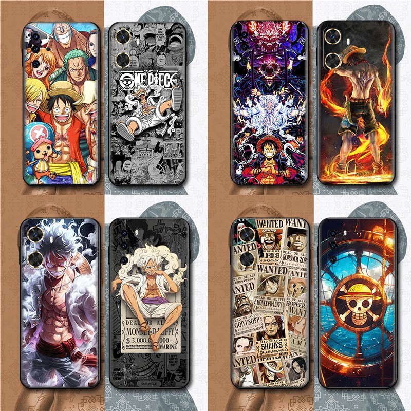 Huawei P10 P20 P30 Lite Pro Y5P Y6P Y7A Y8P เคสโทรศัพท์ TPU ฝาครอบป้องกันแบบนุ่ม One Piece Luffy