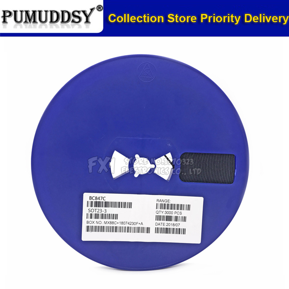3000PCS BC847C BC847 SOT23 SOT SMD SOT-23 SOT23-3 ทรานซิสเตอร์ 1G