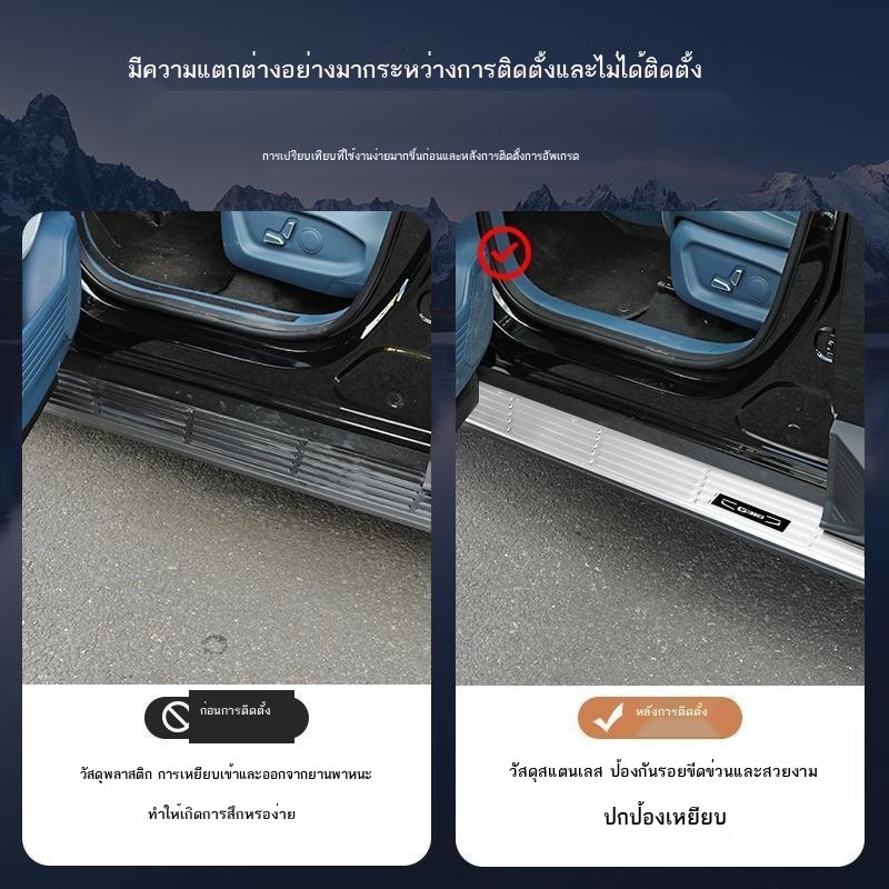 【CHANGAN DEEPAL G318/S07/S09】 เหมาะสำหรับสีน้ำเงินเข้ม G318 แถบตกแต่งเหยียบด้านข้างพิเศษ g318 สแตนเ