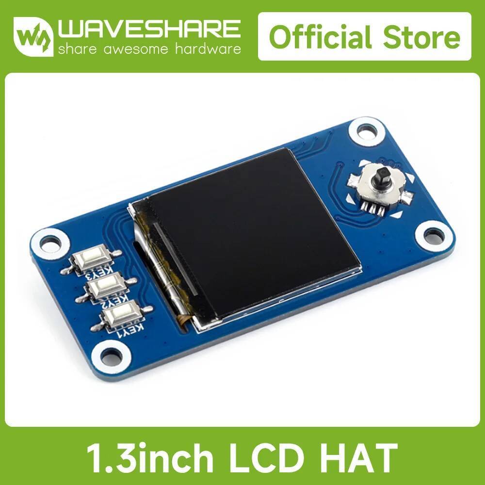 Waveshare 1.3 นิ้ว IPS จอแสดงผล LCD หมวกสําหรับ Raspberry Pi, 240x240 พิกเซล SPI อินเทอร์เฟซสําหรับ Raspberry Pi Zero/Zero W/3B/3B +/4/5