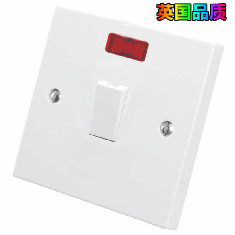 ประเภท 86 อังกฤษมาตรฐานอังกฤษเครื่องปรับอากาศสวิตช์เครื่องทําน้ําอุ่น 250V 20A DP SWITCH พร้อม NEON