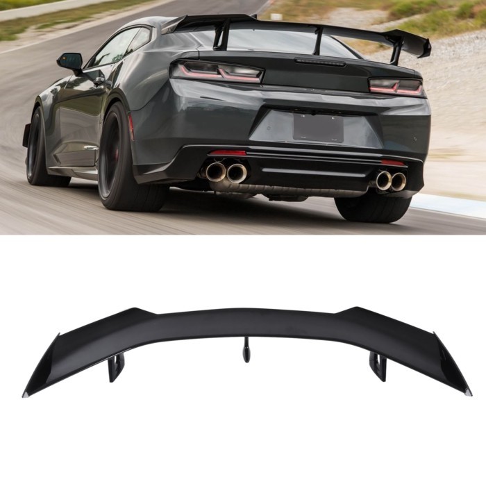 Gloss Black Rear Trunk Spoiler Lip GT Style Car Adaptations Replacement for Chevy Camaro ZL1 1LE 20