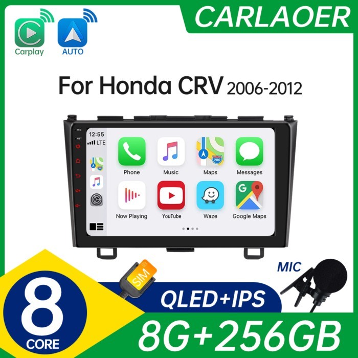 2 din Android Auto Carplay Car Radio Multimedia For Honda CRV CR-V 3 RE 2006 - 2012  Car Android Vi